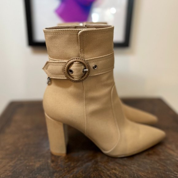 Gianvito Rossi Miller buckled twill ankle boots - Picture 4 of 8